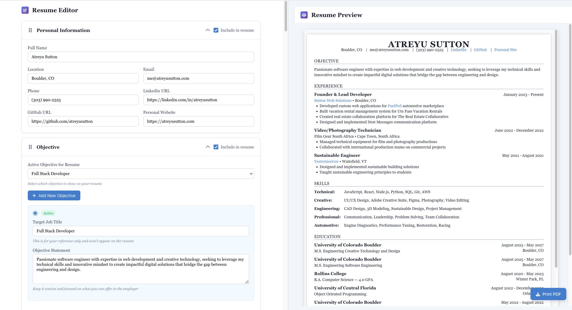 Resume Maker